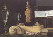 Sebastian Stoskopff Still Life with a Statuette and Shells (mk05) oil painting